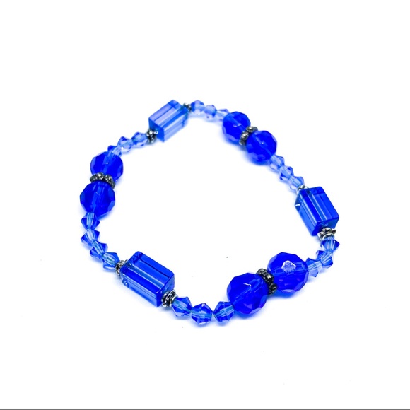 Blue Crystal Bead Bracelet - Picture 3 of 4